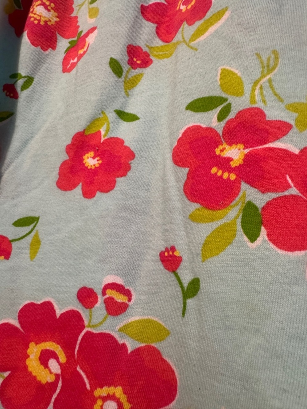 Serenada 4X Pajama Set Mint Pink Floral Satin Trim 30/32W Soft Lounge 2PC - Picture 10 of 10